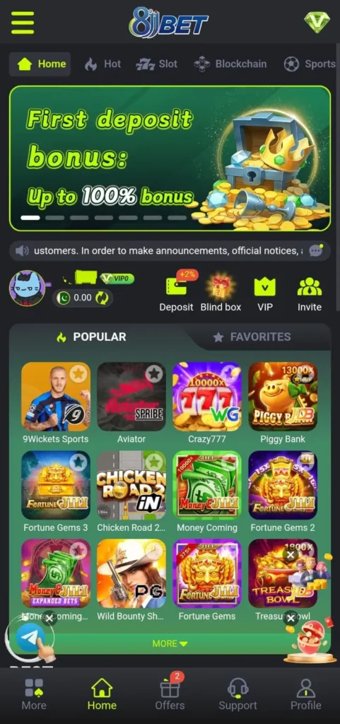 8JJBET Game interface screenshot image