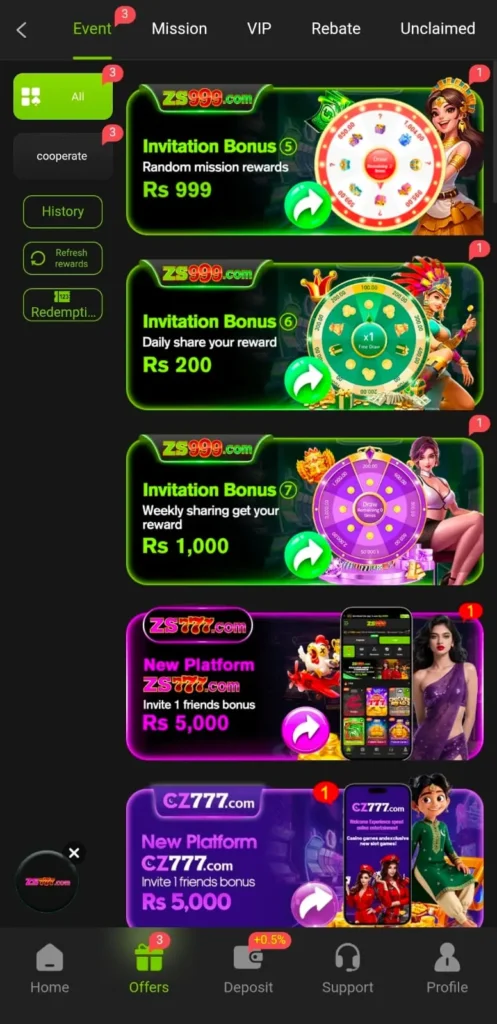 Invitation System in ZS999 Game