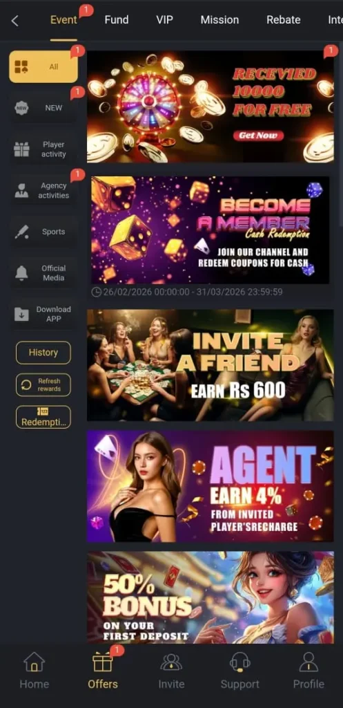 Daily Bonuses In SIX177 Game