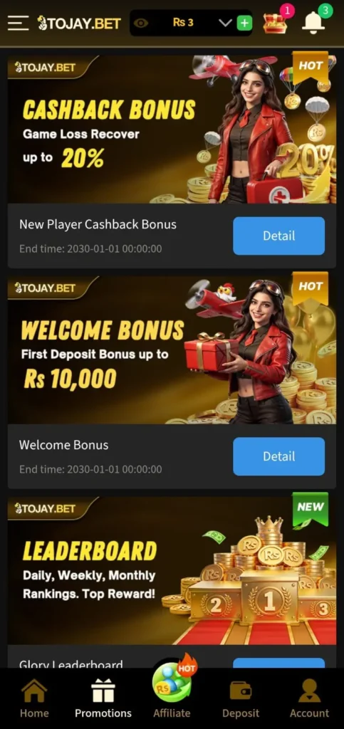 Invite friends and get $1000 Money Rewards in the TOJAYBET Game.