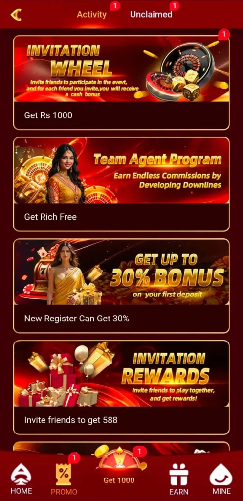 Daily Bonuses on PK3 Game.